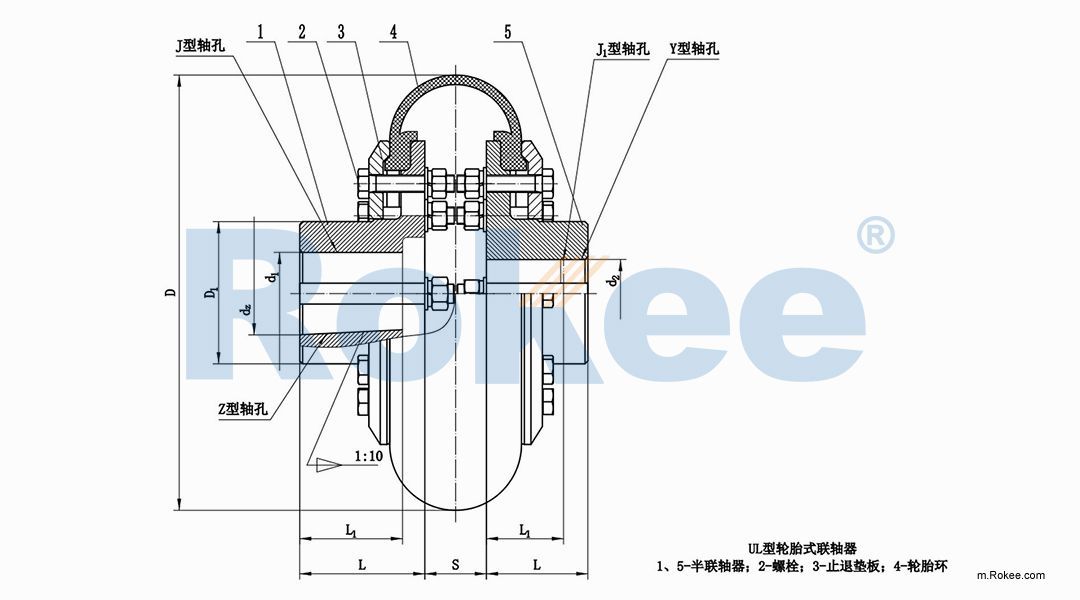 LLA Elastic Tyre Coupling