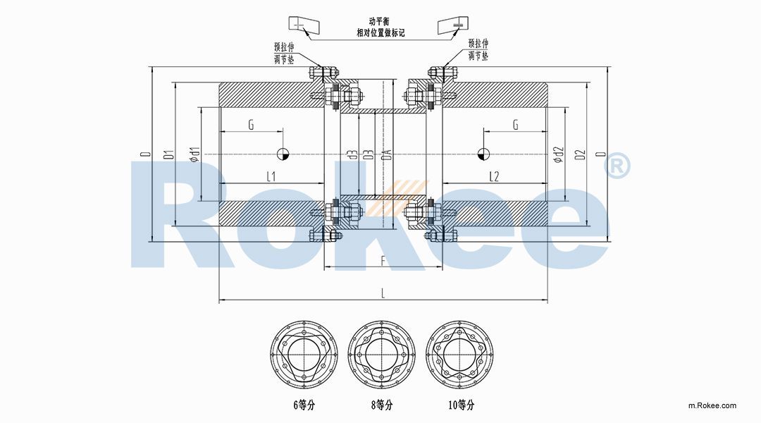 RLQU Improved Flange Quick Installation Diaphragm Coupling