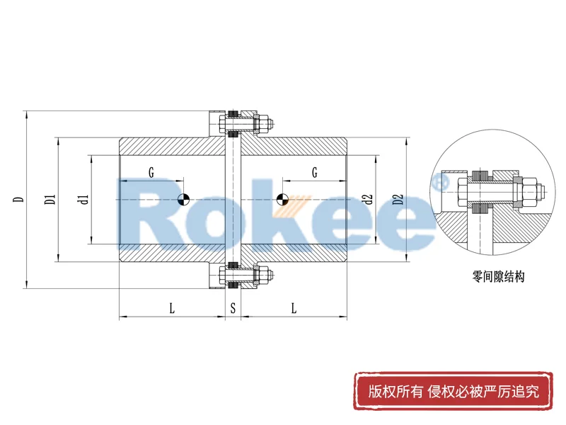 RLA膜片式聯(lián)軸器,RLA標(biāo)準(zhǔn)單節(jié)金屬膜片聯(lián)軸器