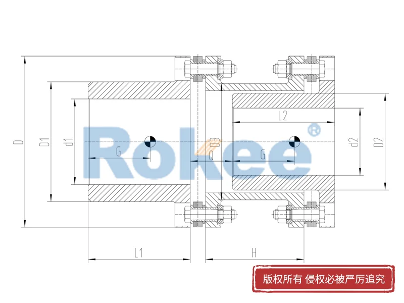 膜片聯(lián)軸器,RLAR單軸套反裝金屬膜片聯(lián)軸器