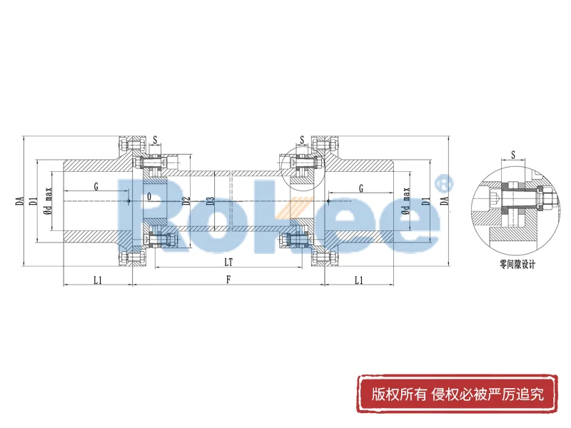 膜片式聯(lián)軸器,RLAT超長軸距金屬膜片聯(lián)軸器