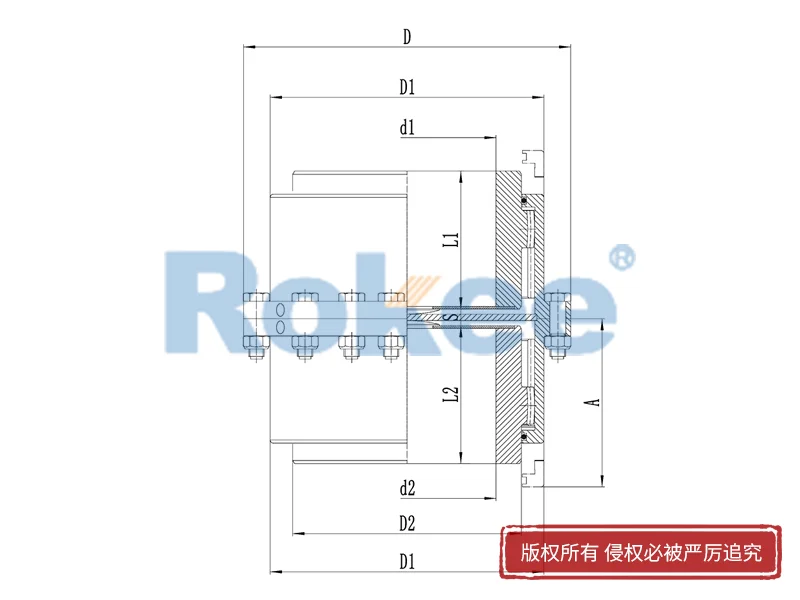 RODV垂直安裝型鼓形齒式聯(lián)軸器,鼓形齒式聯(lián)軸器立式應(yīng)用,Rokee