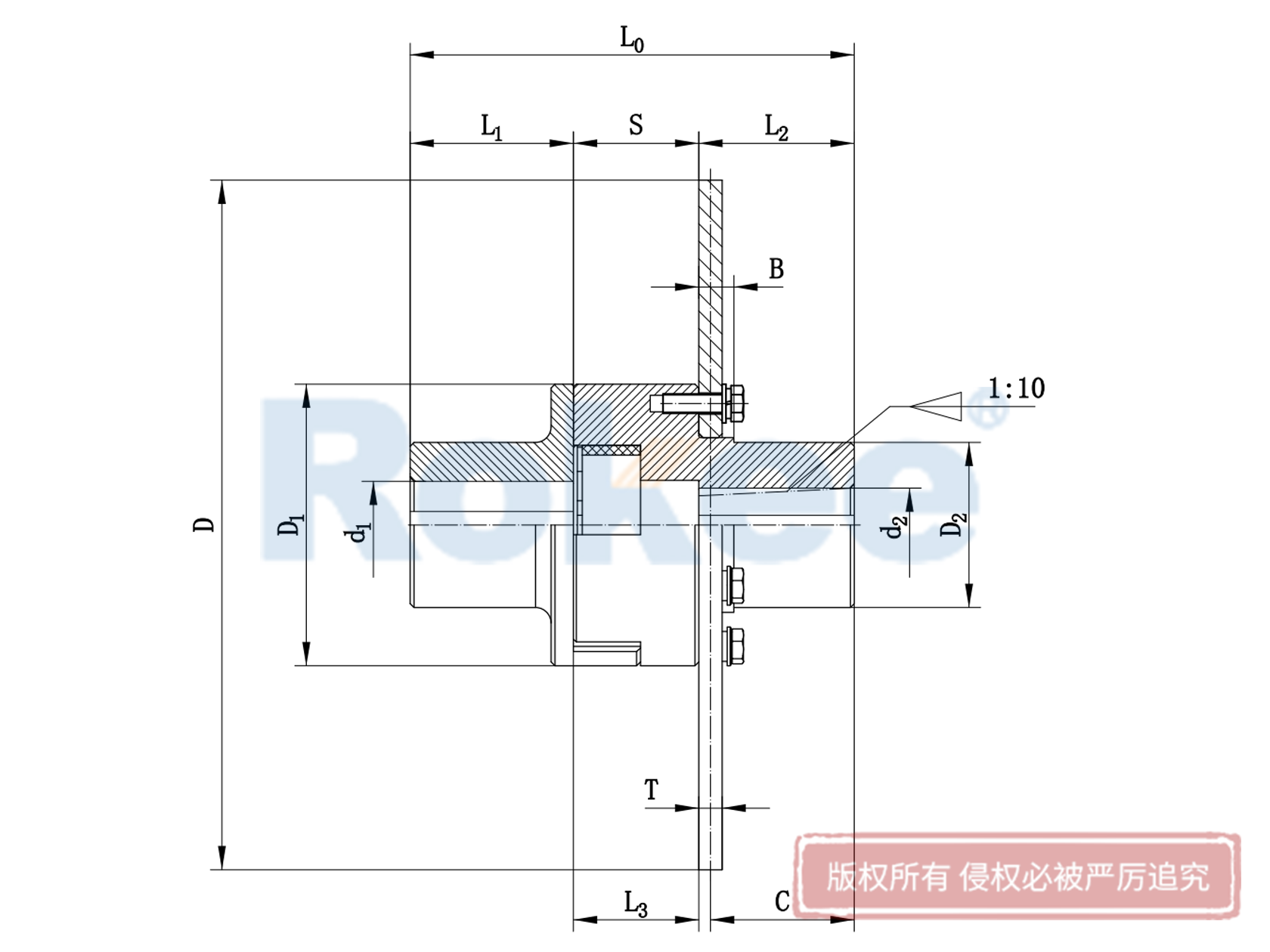 LMPK(MLPK)型分體式帶制動(dòng)盤梅花彈性聯(lián)軸器